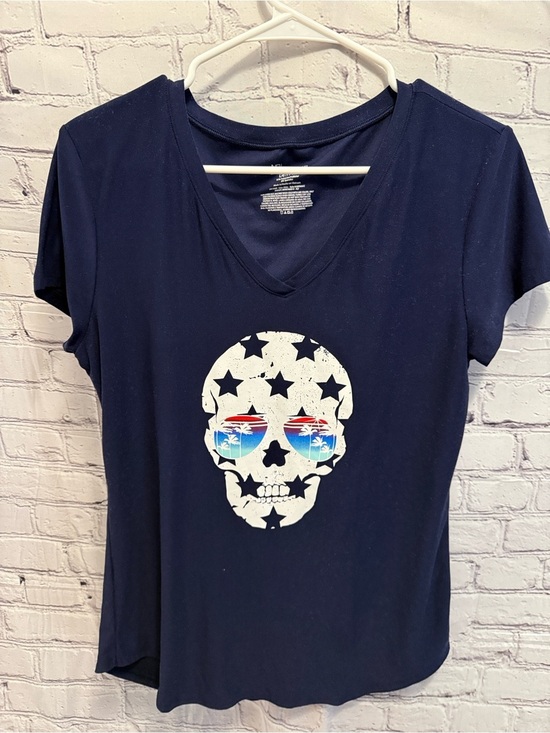 No Boundaries Other - No Boundaries Navy Graphic Tee with White Print